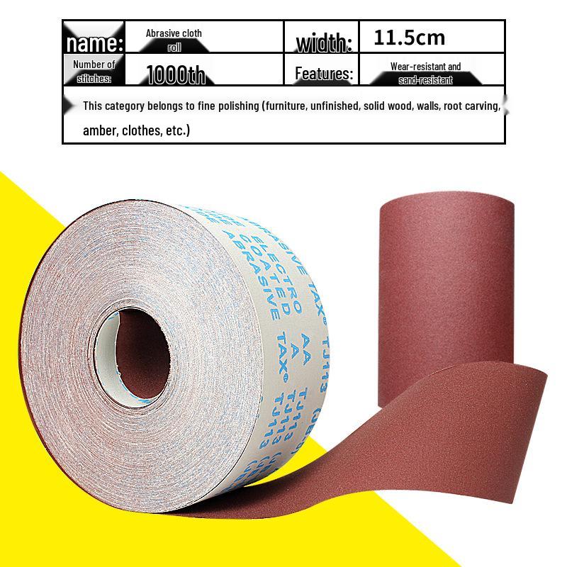 800 Grit Tearable Sanding Belt Roll for Woodworking, Metal, and Walls