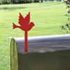 Holz-Briefkasten-Zubehör Eisenflagge, Metall-Flugvogelform Briefkasten-Pfahl Nummernschild-Schild, Dekorative Flaggen-Ersatz für Außenbereich Garten