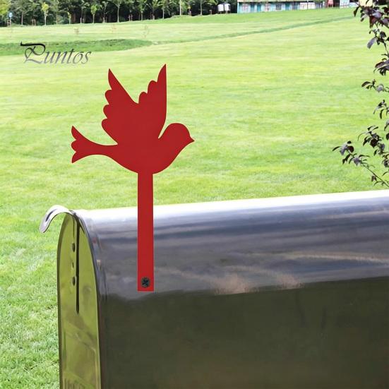 Holz-Briefkasten-Zubehör Eisenflagge, Metall-Flugvogelform Briefkasten-Pfahl Nummernschild-Schild, Dekorative Flaggen-Ersatz für Außenbereich Garten