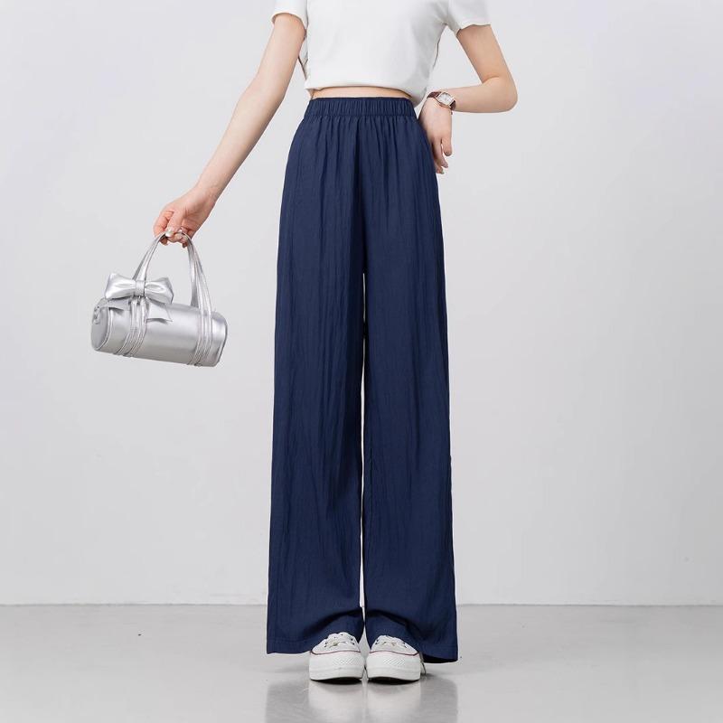 Light and Cool Pants Women's Summer New Casual Pants Drape Lazy and Thin Small Cloud Wide-leg Pants