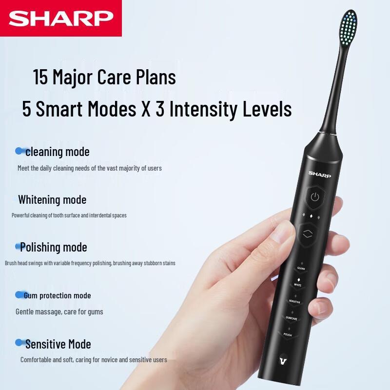 Sharp DO-NS68C-BK Sonic Electric Toothbrush