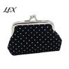 Retro Polka Dot Purse Women Coin Purse, Printing Mini Lightweight Pouch, Pocket Size Compact Storage Kiss Lock for Coins Earrings Hair Ties