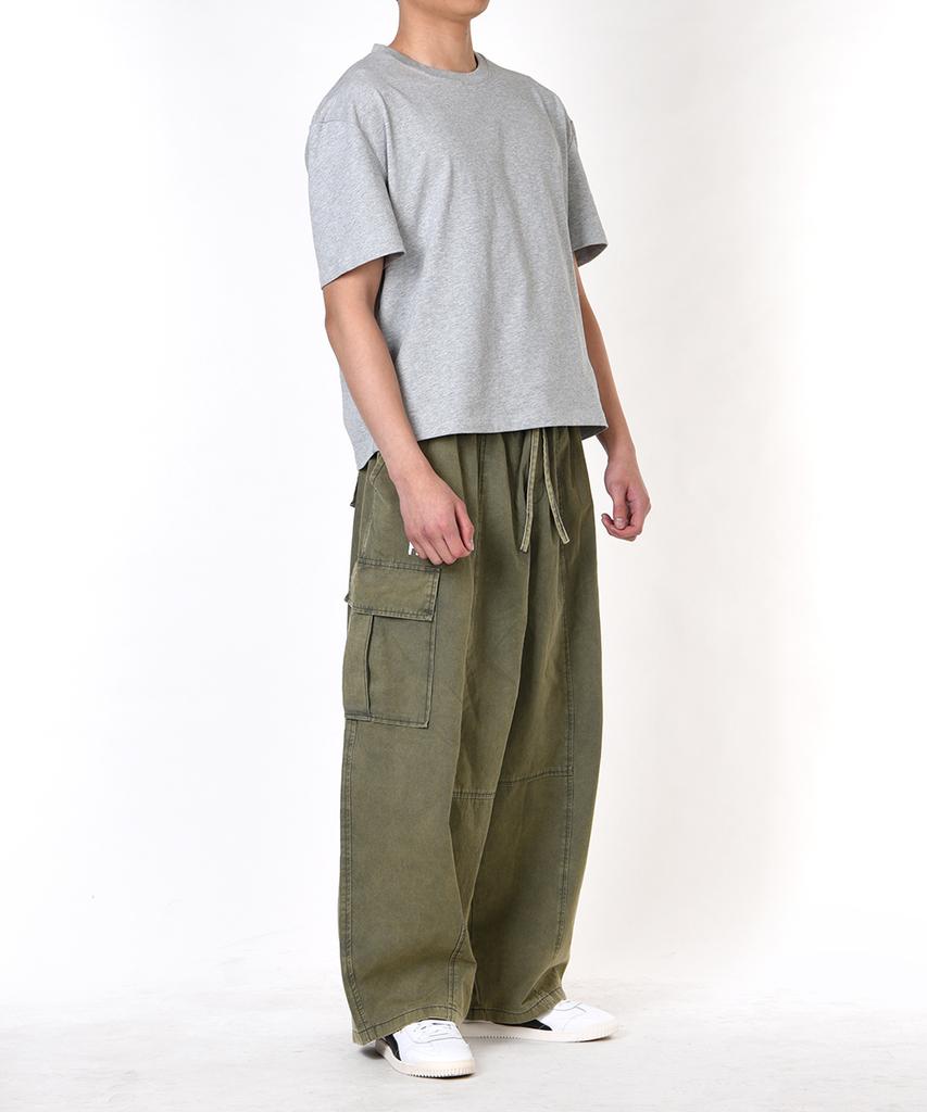 AOG PROJECT Solid Crop Short Sleeve T-Shirt (Melange Gray)