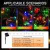 50/20LEDs Dragonfly Solar String Lights Waterproof Outdoor Colorful Garden Patio Balcony Yard Party Decor Night Lamp