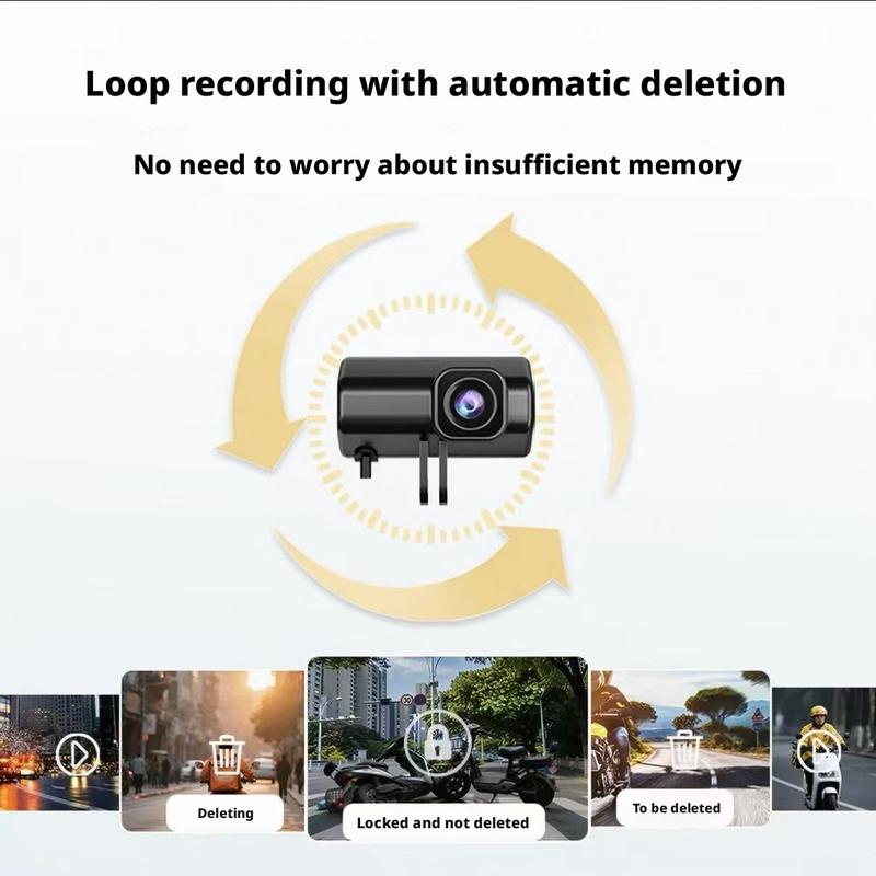 1080P Full HD Motorcycle Dash Cam Built-in WiFi IP66 Waterproof Shockproof Professional Riding Safety Recorder