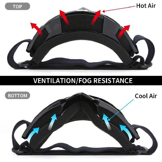 JAMIEWIN Motocross Goggles - ATV Dirt Bike Motorcycle UTV MX Offroad Riding Goggles With Anti UV, Dustproof, Anti Fog Lenses For Men, Women, Youth &