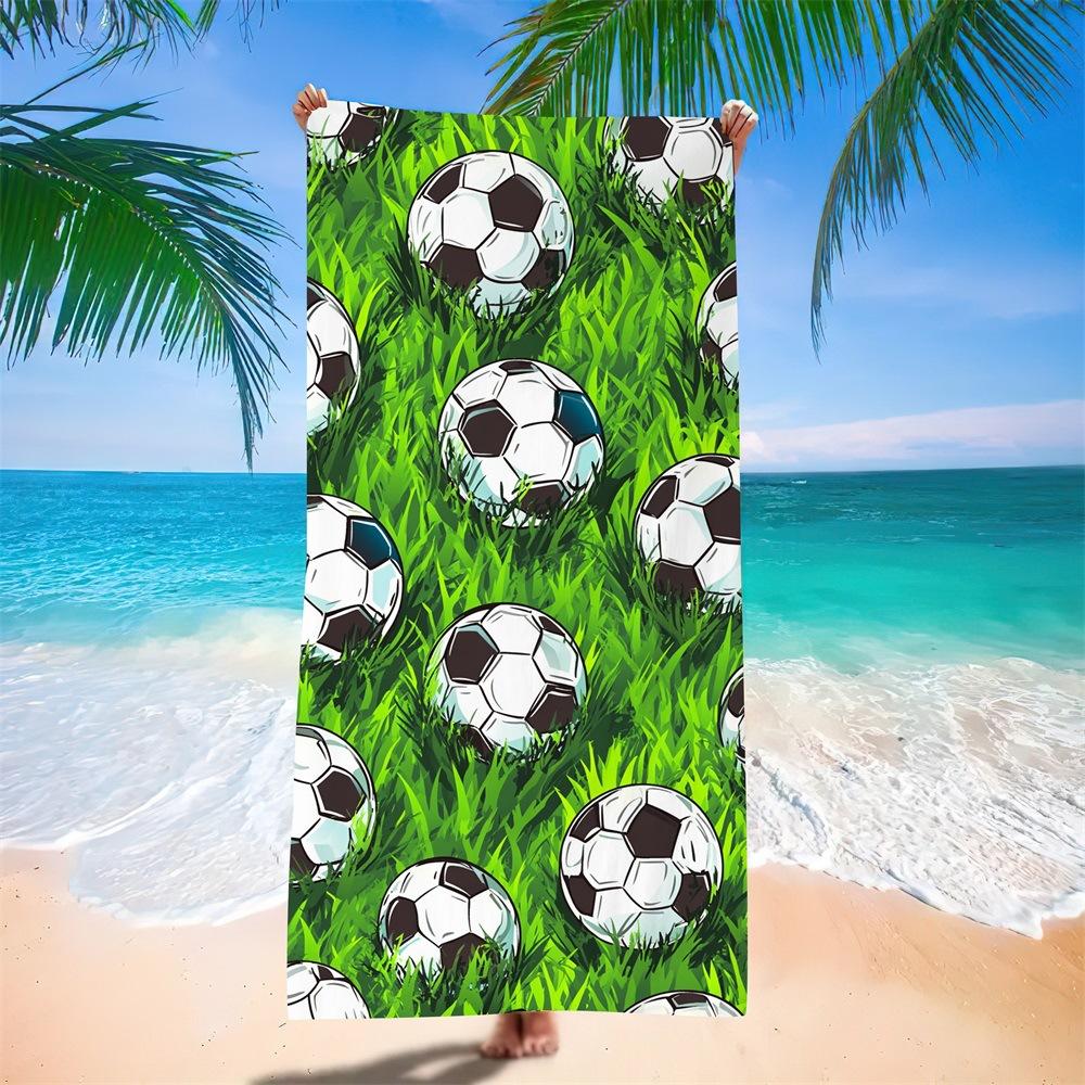 Wasserabsorbierendes Tragbares Fußball-Strandtuch für Erwachsene Europäisches, Amerikanisches Und Südamerikanisches Badetuch Digitale Druckerei Fabrik