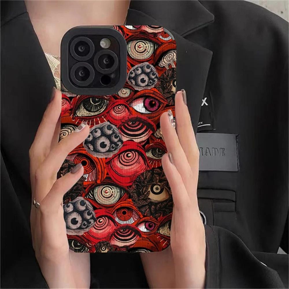 

Spooky Scary Red Eye Silicone Case For Samsung Galaxy S22 S21 S23 S24 Ultra A54 A34 A53 A51 A52 A23 A32 A31 A71 A72 A73 A14 A13 A72