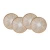 2/4/6/8pcs Round Burlap Macrame Placemats, Bohemian Jute Country Placemats, Diameter 15 Inches, for Table Decoration