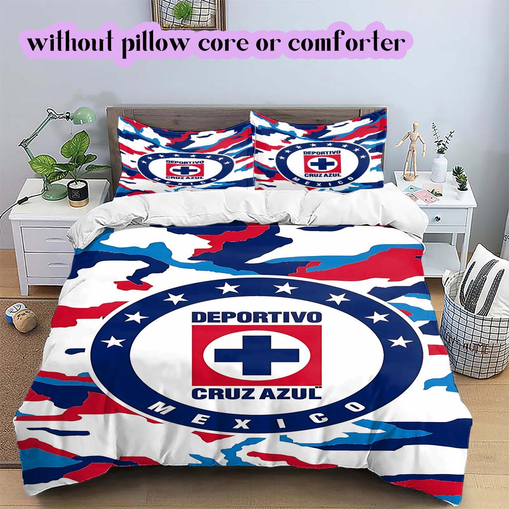 Cruz AzulPattern Bedding Quilt Set Quilt Cover Pillowcase Home Decoration Birthday Gift (1 * duvet cover + 2 * pillowcase, without core)