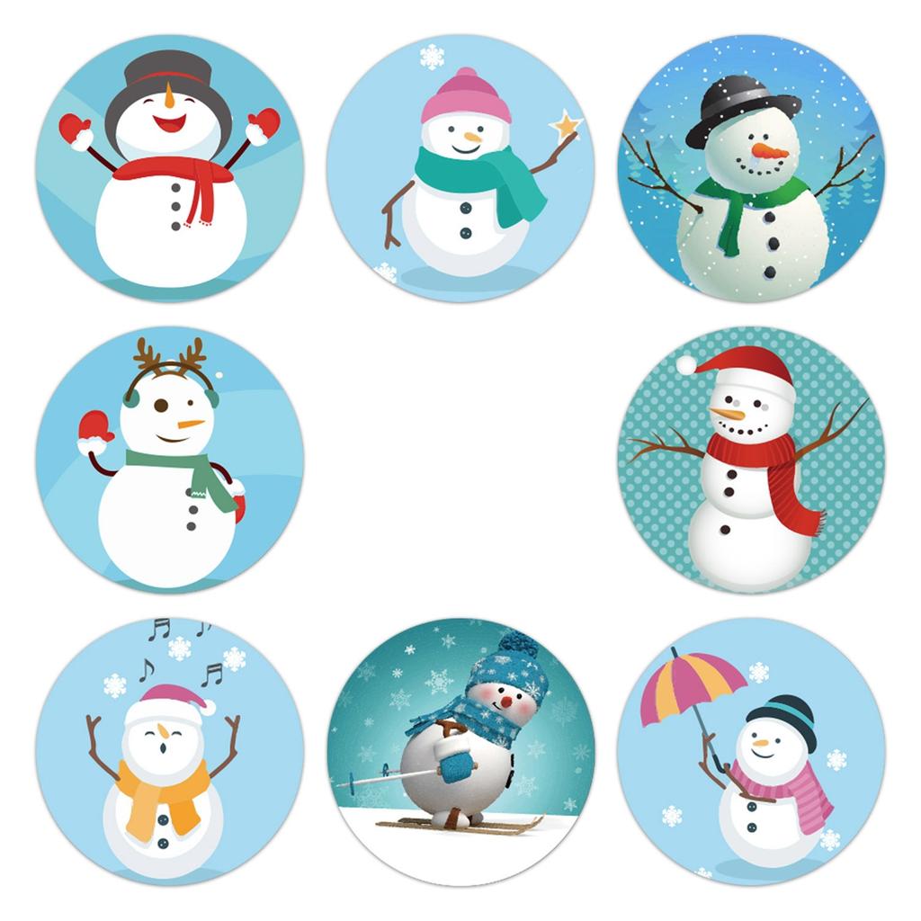 100-500pcs Merry Christmas Sticker Animals Snowman Trees Decorative Stickers Christmas Gift Package Decor Stickers Envelop Seals