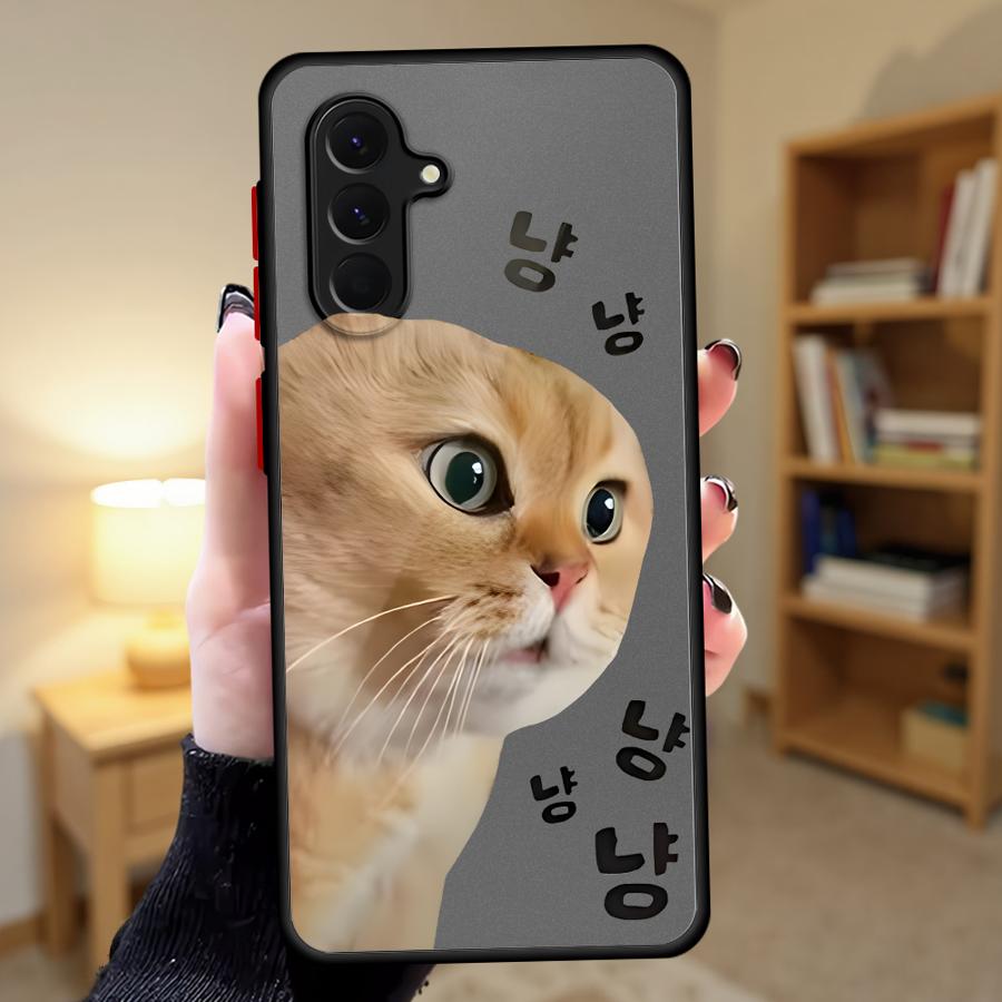 Case for Samsung Galaxy A56 A55 A73 A33 A54 A16 A15 A17 A52 A34 A36 A52S A72 A53 A14 A23 A35 Phone Cover Cat