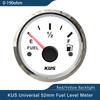 KUS New 52mm Auto Marine Fuel Oil Level Gauge Meter 0-190 Ohm 240-33ohm with Red  Yellow Backlight 12V/24V for Car Boat