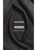"Ultra-Thin Nappa Perforated Clip-On Steering Wheel Cover: Warm in Winter, Cool in Summer, Non-Slip Design"