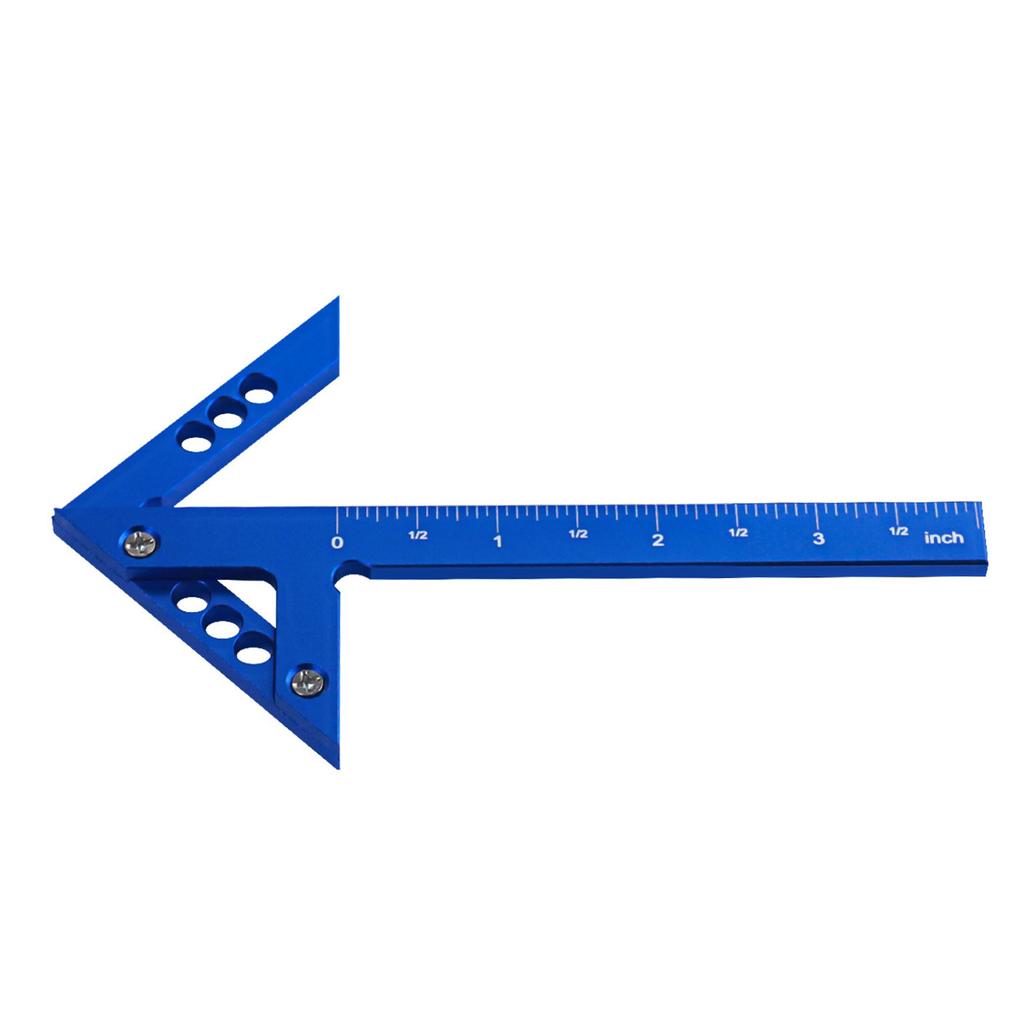 Center Gauge 45 Degrees 90 Degrees Aluminum Alloy Line Ruler Measuring Scribing Tool British Units for