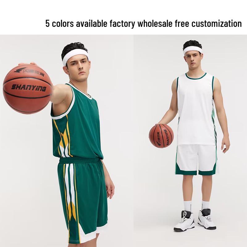 

Ultra-Fast Summer Plus Size Basketball Training Uniform Set for Adults and Children 5XL темно-зелений колір