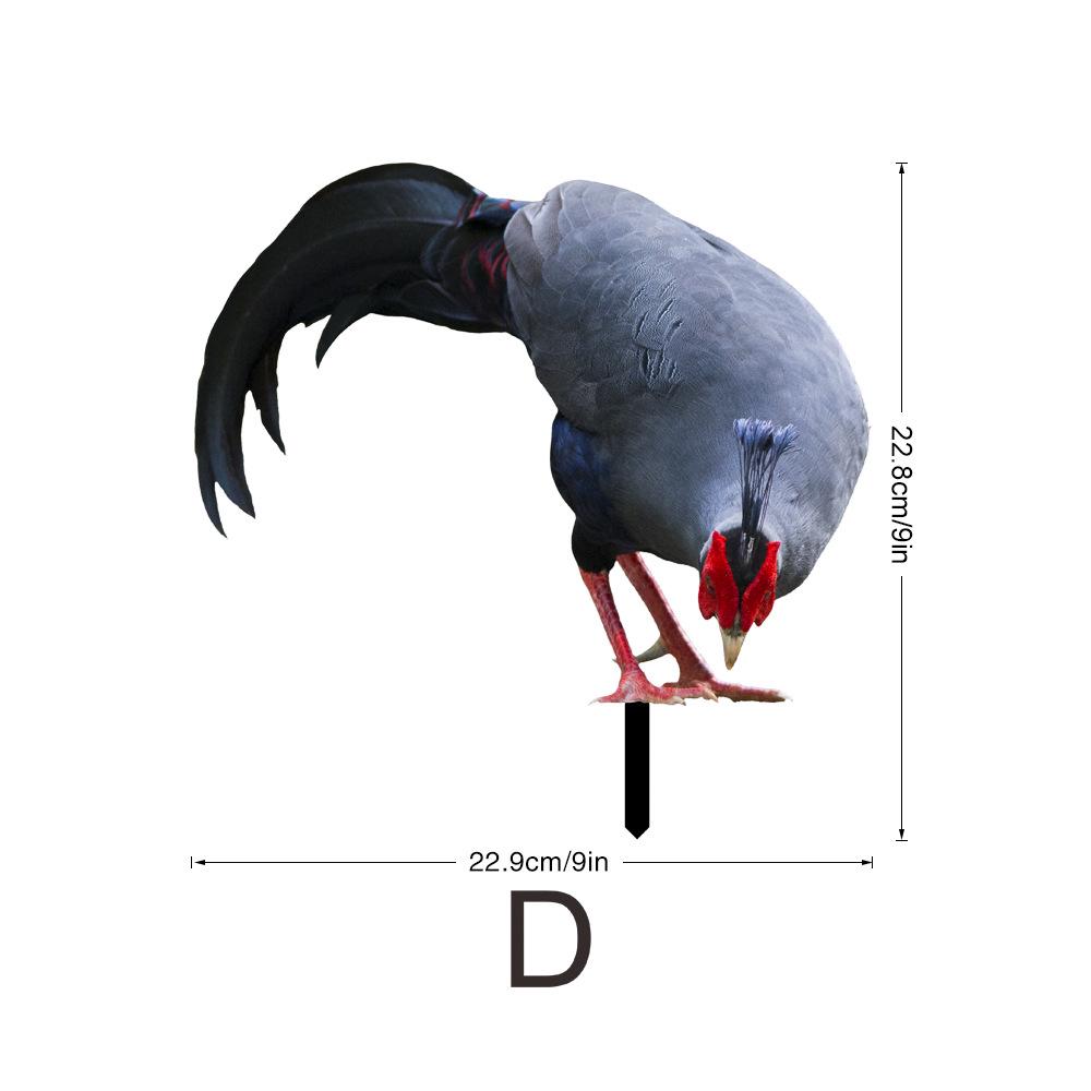 YKLU069-256 3D Rooster, Hen, Duck & Pig Outdoor Garden Decoration Plug