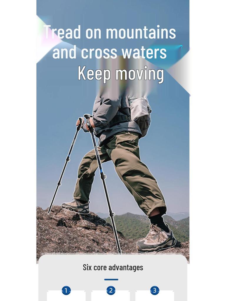 Newcastle Aluminum Hiking Poles - 3-Section Telescopic with External Lock for Outdoor Adventure