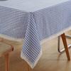 Dustproof Dining Table Cloth Washable Stain Resistant Checkered Table Cloth Oil Resistant Rectangular Tea Table Tablecloth
