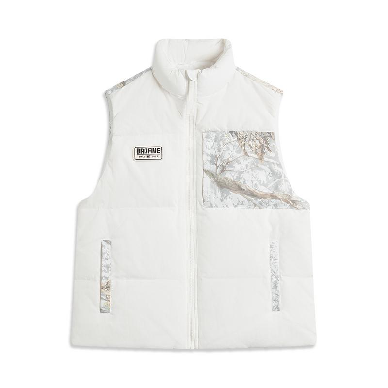 

Li Ning Серия Фитнес Принтованный Жилет Пуховый Мужской Удобный Дышащий Универсальный Воротник-стойка на молнии Стандартный-Белый Снежный камуфляж AMRU081-3 L