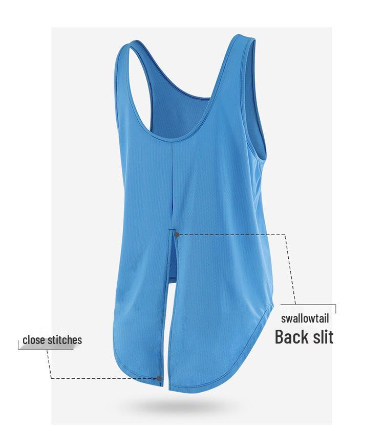 Damska luźna kamizelka sportowa szybkoschnąca do biegania, jogi i fitnessu