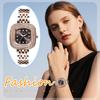 Square Watch with Sparkling Analog Stylish Stainless Steel Quartz Fashion Watch for Women Perfect Gift for Day Women's Diamonds Display, Waterproof,