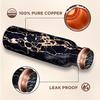 Copper Water Bottle 1 Litre 100% Leak Proof, Office, Gym Bottle, Modern Tamba Bottle for Adults (Black Natural Marble)