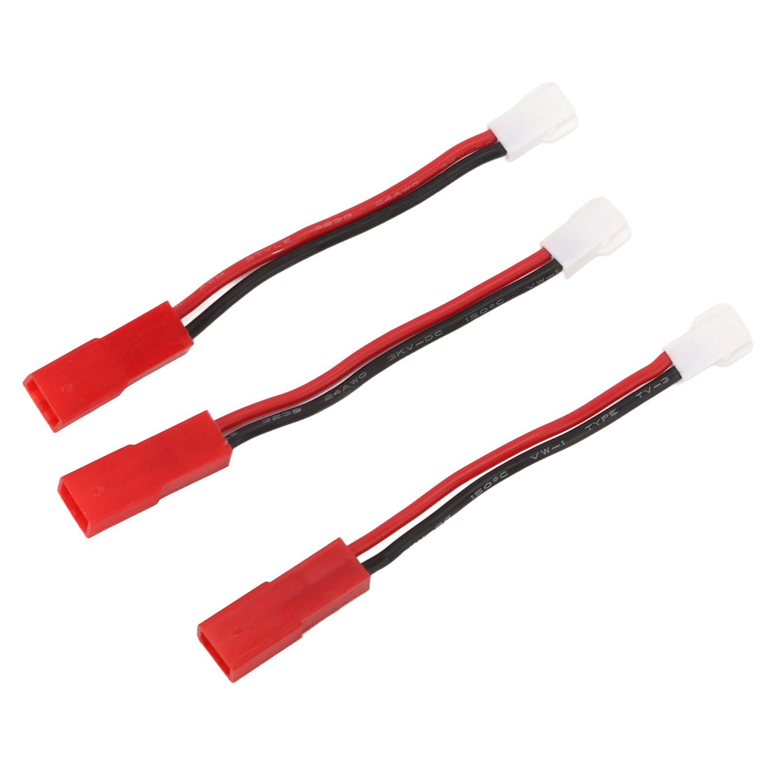 

3Pcs MX2.0 to JST Plug Converter Soft Flexible Safe Reliable 74mm JST Plug Adapter for RGT AXIAL SCX24 1/24 RC Cars