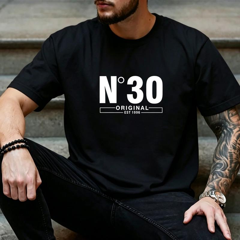 No 30 Original Est 1996 Minimal Line Frame Graphic T Shirt Unisex Unisex Unisex 30th Birthday Simple Casual Gift Tee