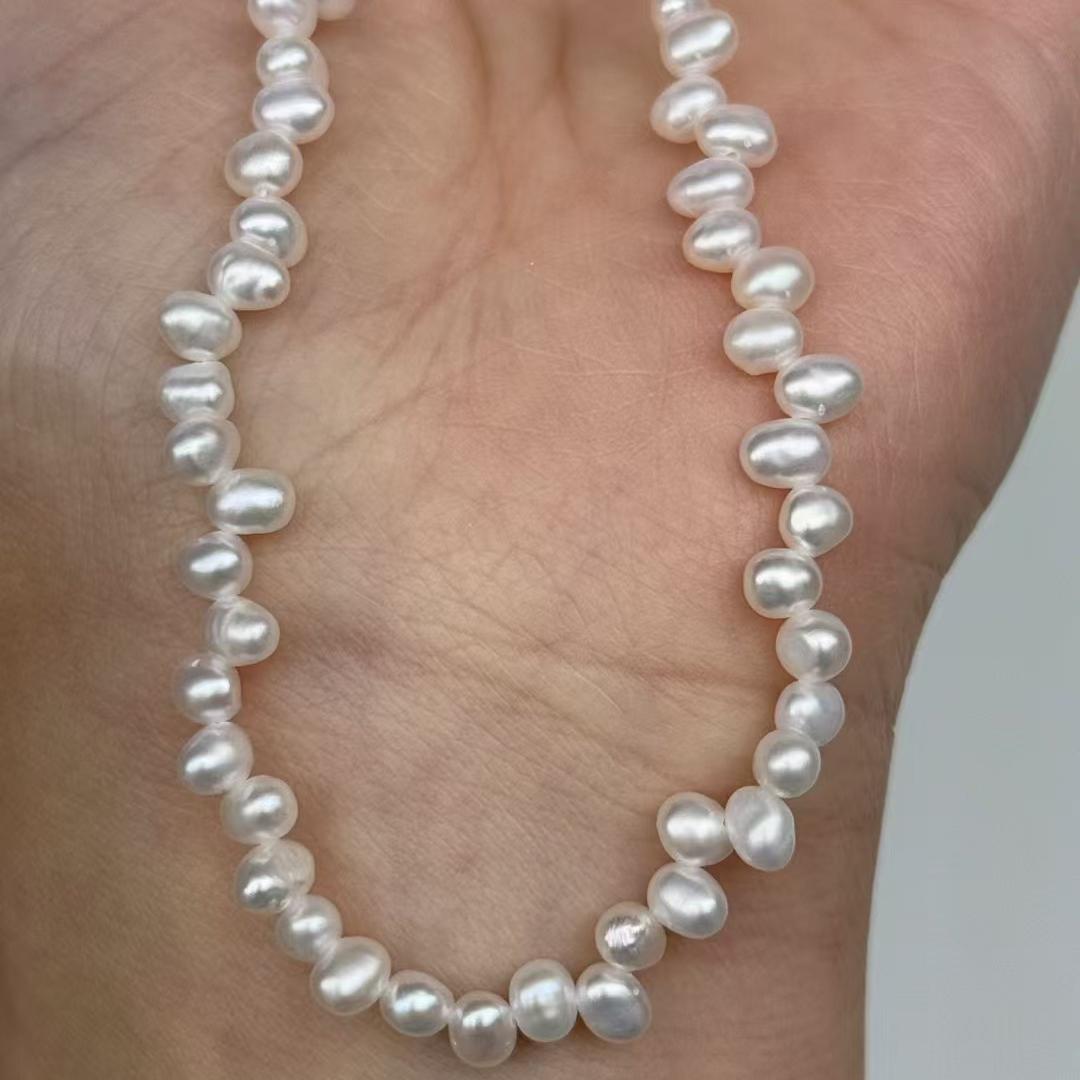 

Нерегулярные жемчужины 3,5-4 мм x 4,5-5,5 мм белые бусины для изготовления ювелирных изделий своими руками браслет серьги ожерелье аксессуар 3.5-4mmx4.5-5.5mm