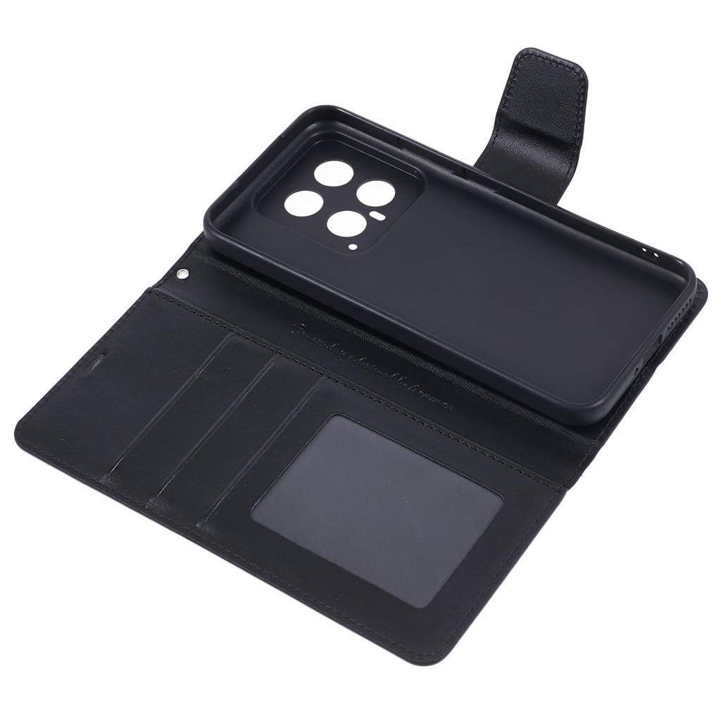 HANMAN Mill Series Phone Shell for Xiaomi 14 Case Wallet PU Leather Stand Cover