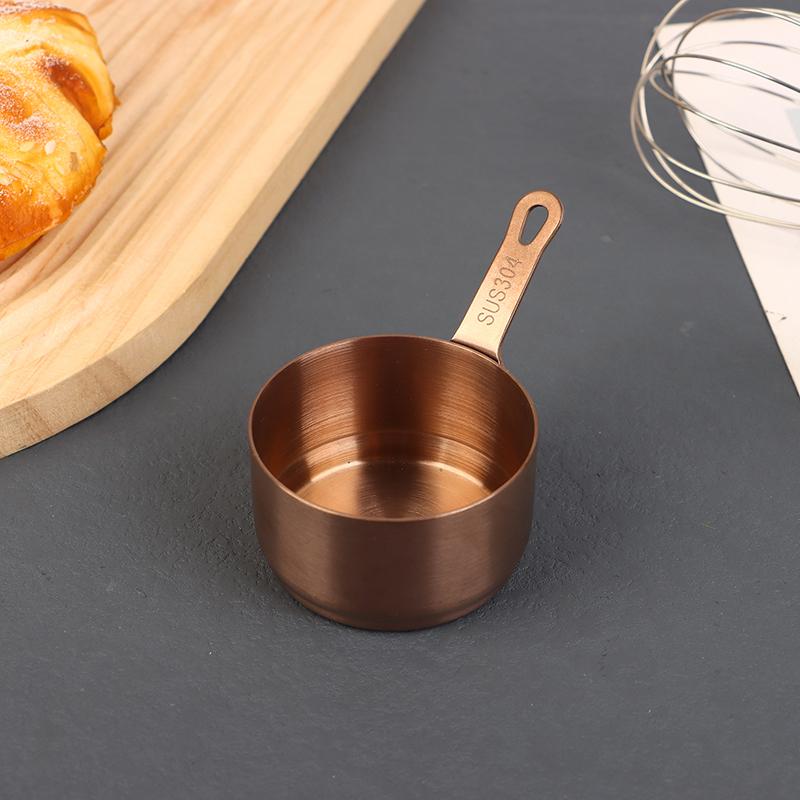 Stainless Steel Heat-resistant Stockpots Mini Sauce Pan Non-Stick Milk Cup With Long Handle Kitchen Gravy Boats Steak Sauce Cup