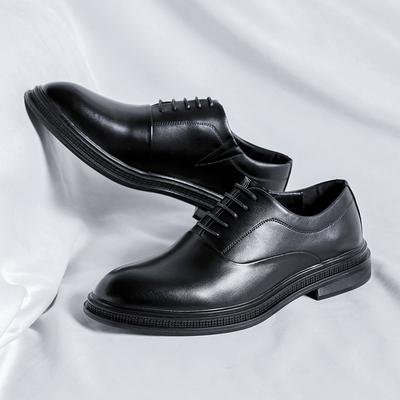 Fashion New Men's Leather Casual Shoes Handmade High Quality Casual Oxford Business Work Shoes Lace-up Comfortable Man Walking Footwear
