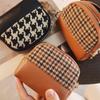Handy Fabric Mini Double Layers Zipper Canvas Wallet Card Holders Leather Bag Women Coin Purse
