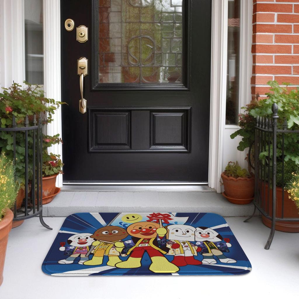 Anime Anpanmans Front Door Mat Anti-Slip Indoor Welcome Waterproof  Doormat Floor Bathroom Entrance Rug Carpet Footpad