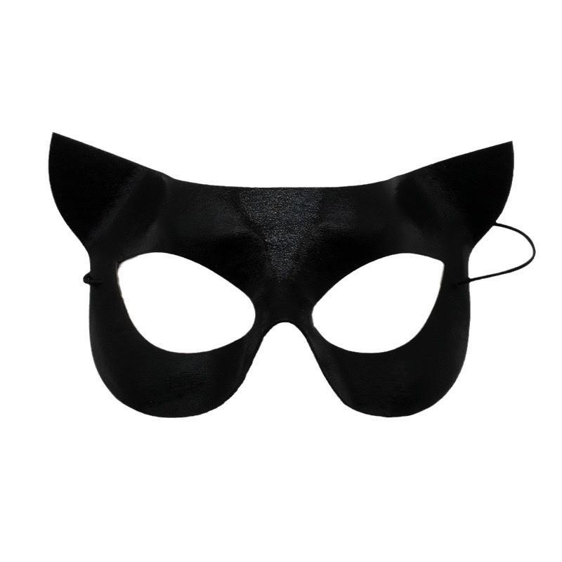 Black Catwoman Eye Mask for Women - Halloween Cosplay Masquerade Costume