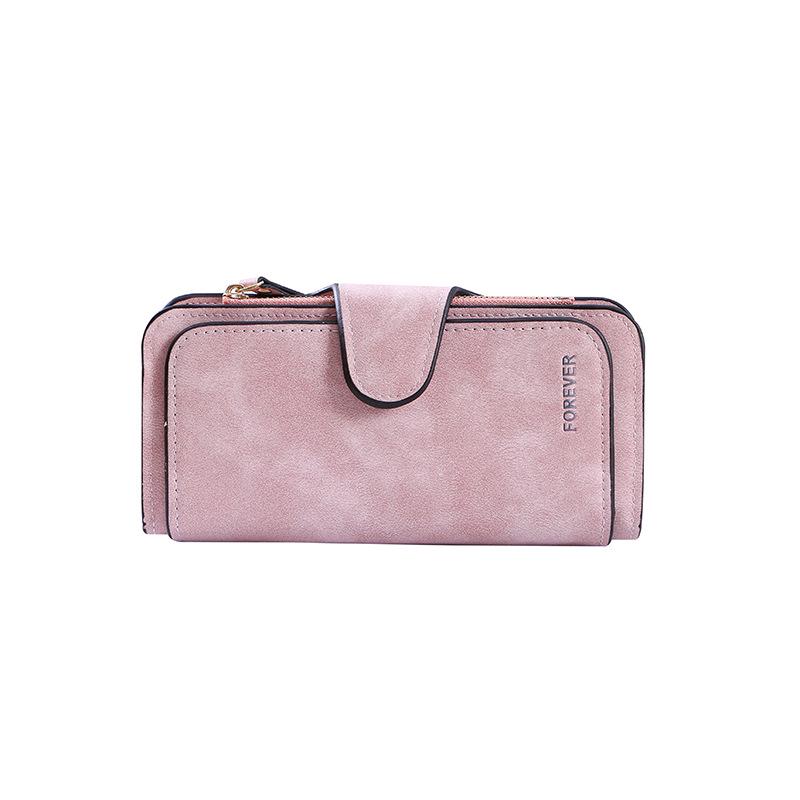 Korean Style Tri-fold Women's Wallet with Multi-card Slots - Frosted Two-tone Fabric