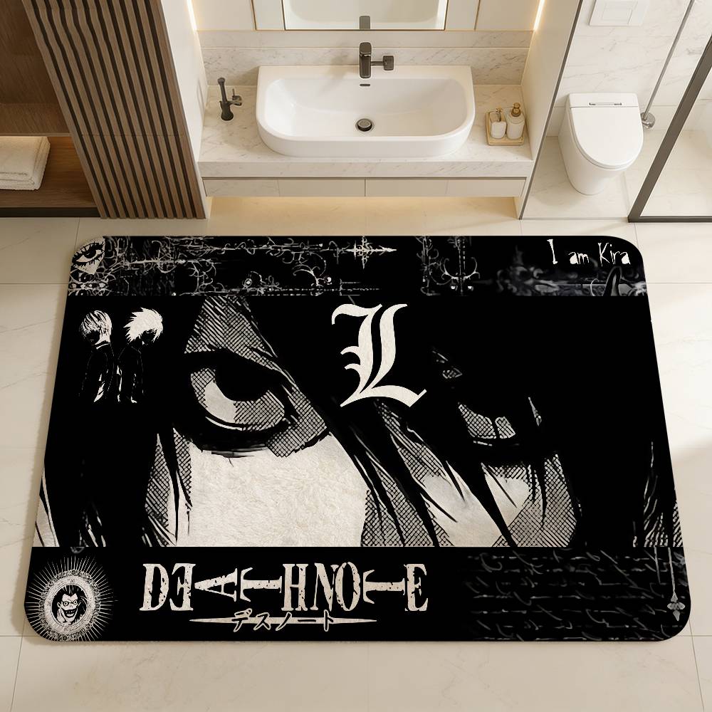Death Note Anime Entrance Door Mat Nordic Style Bedroom Living Room Doormat Home Balcony Anti-Slip Modern Home Decor 40cm x 60cm