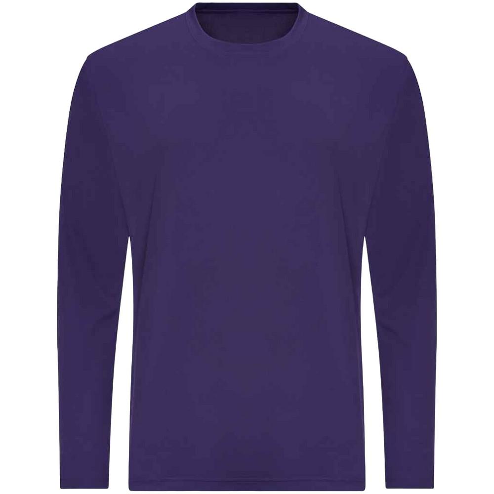 Awdis Just Cool Mens Long Sleeve Cool Sports Performance Plain T-Shirt