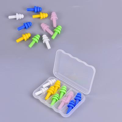 5Pairs Silicone Ear Plugs Sleep Earplugs Noise Reduction Swimming Earplugs
