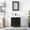 VidaXL 2 Pcs Bathroom Furniture Set Black Engineered Wood, Bathroom Cabinet, Bath Cabinet, 3214780