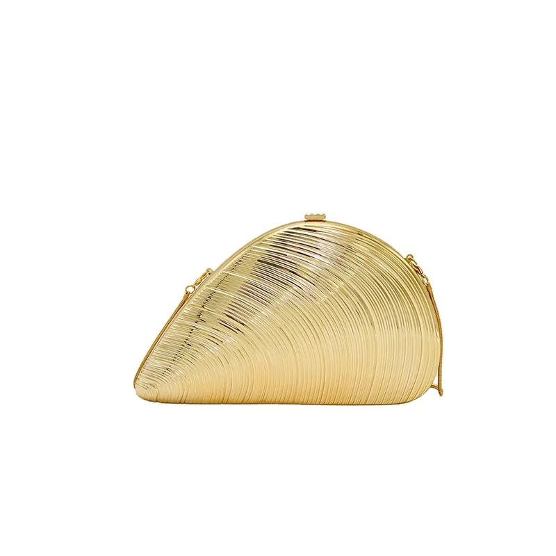 Luxury Acrylic Conch Crossbody Bags for Women Shell Clip Bag 2025 Women Handbag Funny Party Wedding Clutch Evening Shoulder Bag
