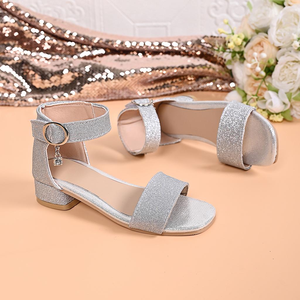 Neue Stil Mädchen High-Heel Sandalen, Mädchen Weichsohlige Anti-Rutsch Kinderschuhe