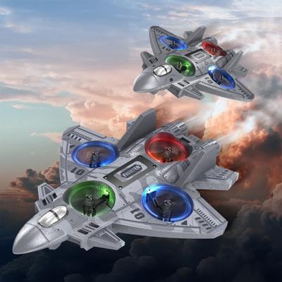 Kids Remote Control Airplane Toy with LED Lights 360 Degrees Stunt Flip Mini EPP Foam Fighter Jet Model Beginner Children Adults 2.4Ghz RC Aircraft
