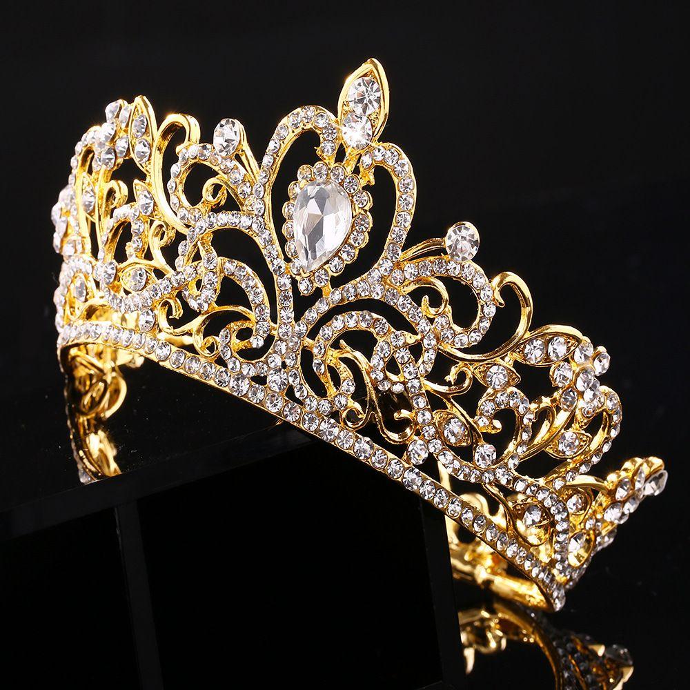 Tiara Birthday Rhinestones Crystal Crown Headbands Princess Crown Handmade Tiaras for Girls