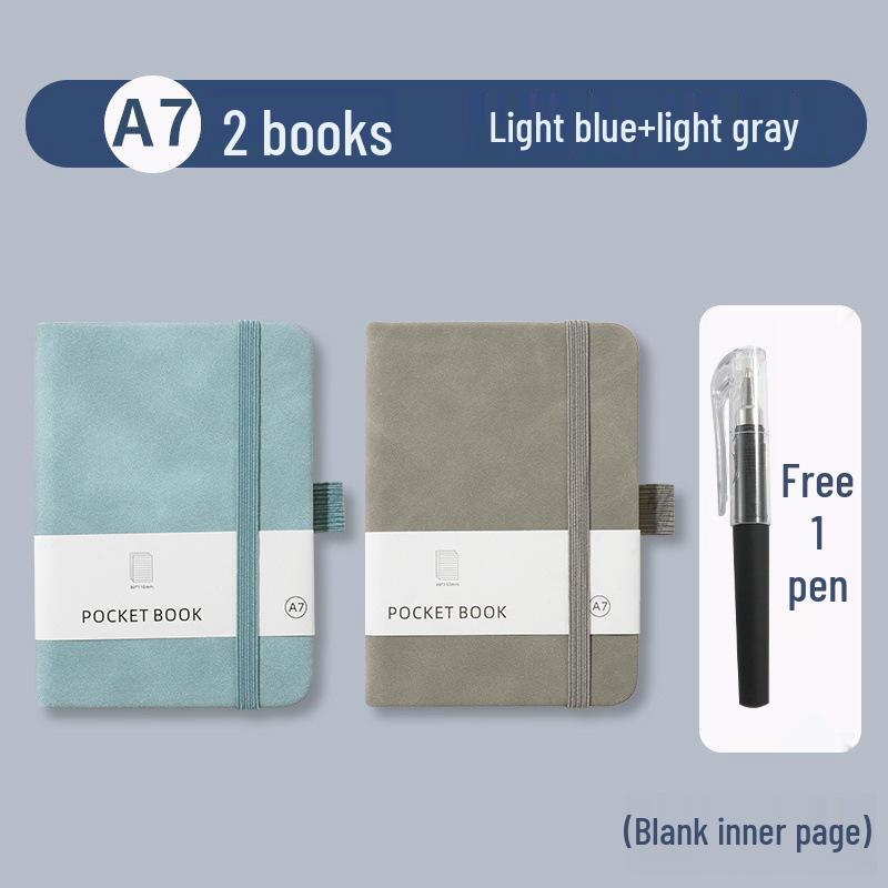 A7 Portable Leather Pocket Notebook with Elastic Band