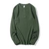 Męska koszulka z długim rękawem Henley Waflowy splot Ciężka Slim Fit Codzienna Vintage Wiosenna Warstwa bazowa Góra