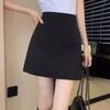 Women's High Waist A Line Skirt Solid Color Anti Chafing Suit Mini Skirt Streetwear Short Skirt