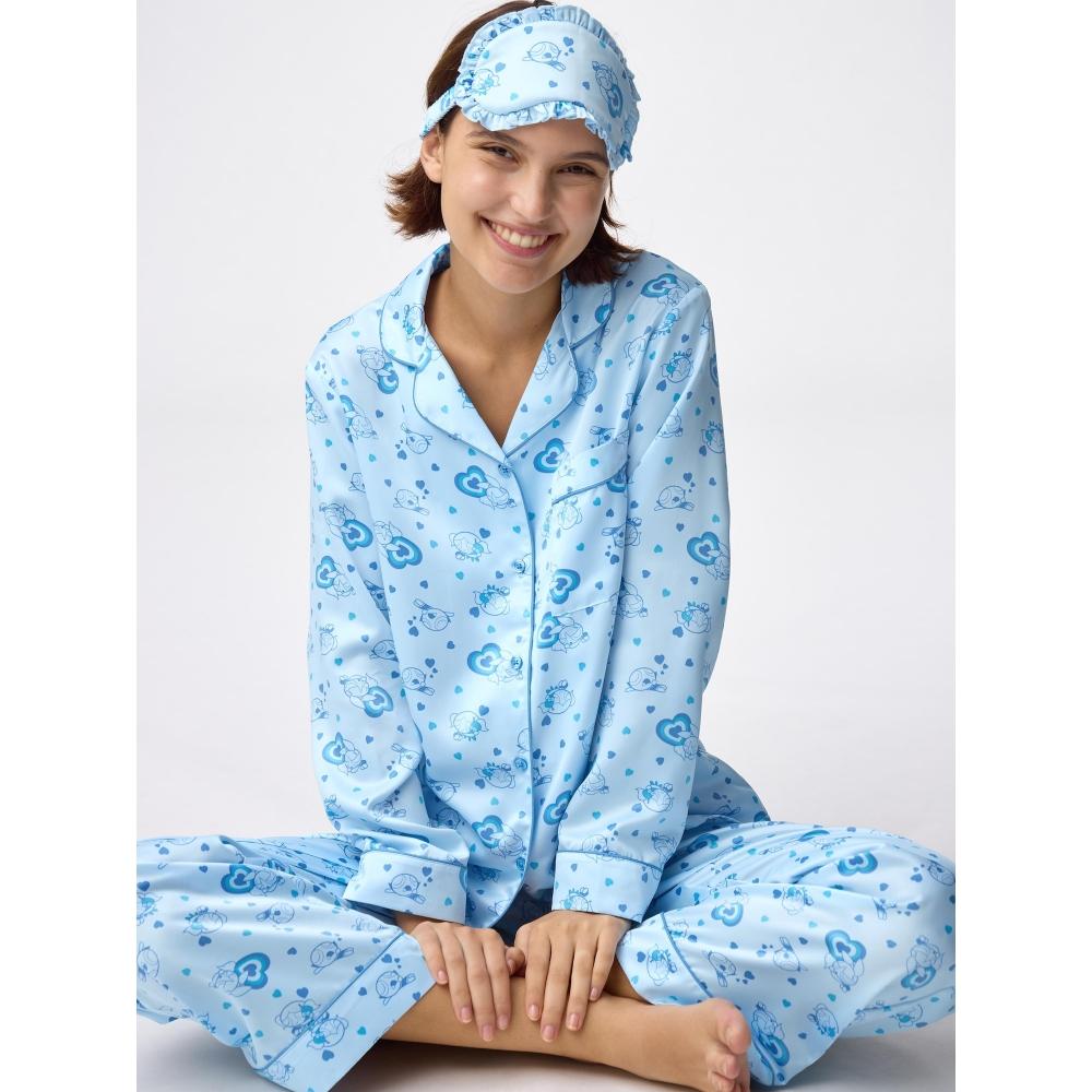 

Пижама из сатина Gu от Uniqlo с длинным рукавом и длинными брюками The Powerpuff Girls 63 BLUE/XS