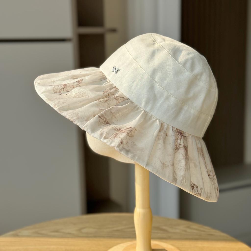 Ruyi's new sun-blocking and UV-protective fisherman hat for women, spring and summer Korean version, large brim, outdoor cycling sun hat